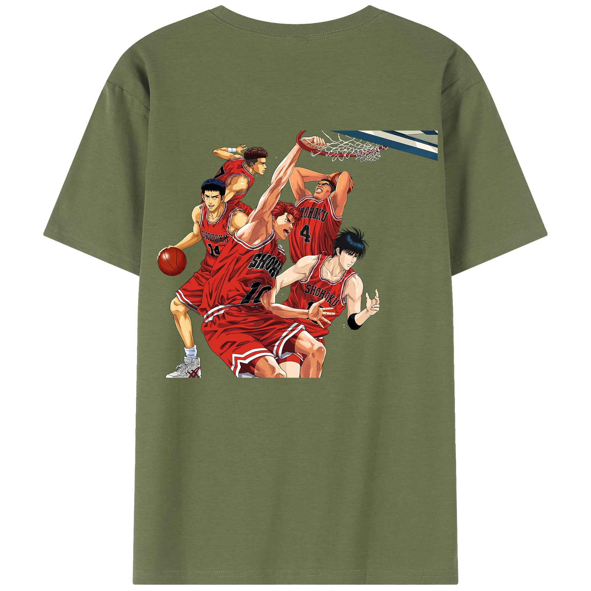 SLAM DUNK／スラムダンク 綿100％半袖Tシャツ（背面プリント）